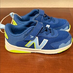 New Balance Kids Sneakers in Blue and Neon Yellow